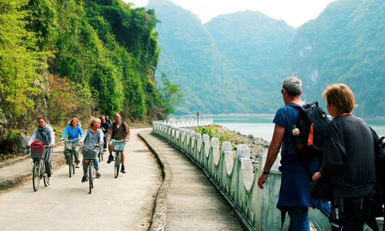 exciting cycling trip in viet hai village in cat ba island