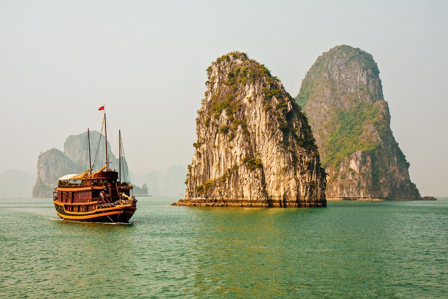 Local transport options in ha long city and bay halong viet nam